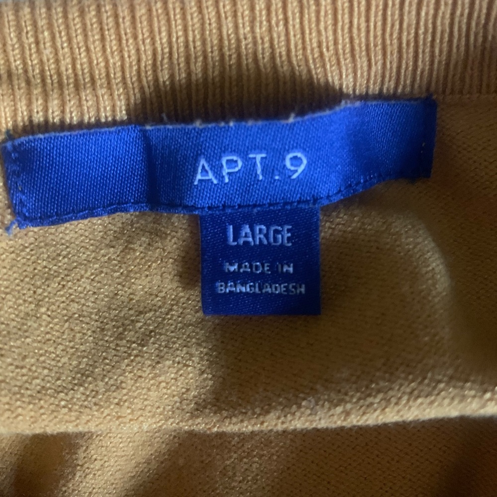 Apt 9 Gold ribbed sweater - Picture 6 of 8